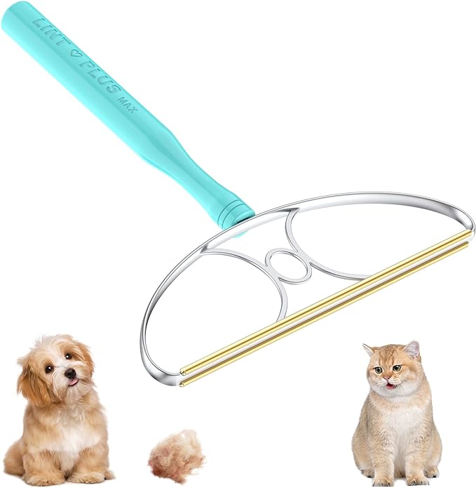 240mm Blade-LINTPLUS Max Pet Hair Removal Tool for Large Areas x2 Bigger Than Pro(Carpet Scraper) - Deep Cleaner Pro Pet Hair Remover Multi Fabric Carpet Lint Remover & Dog and Cat Fur Carpet Rake